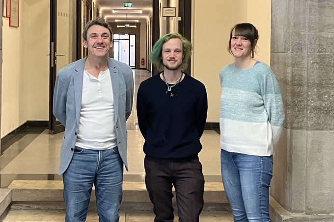 Von links nach rechts Martin Sommer (Leiter), Elias Hammer (Mitarbeiter als Elternzeitvertretung) und Ina Liebetrau (Mitarbeiterin) - Foto: Nina Weber 