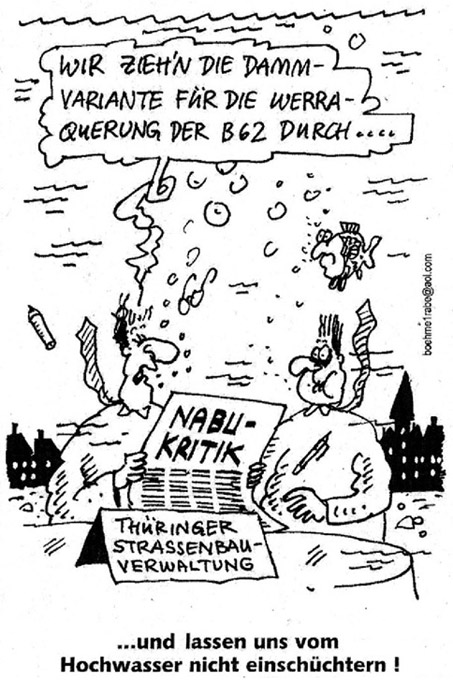 Karikatur Werraquerung - R.Boehme